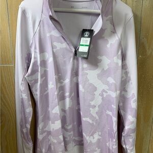 Under Armour Light Purple Camo Half-Zip Top
